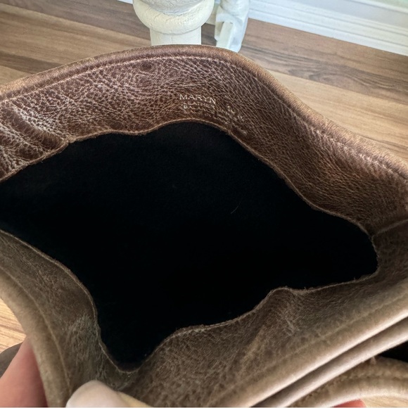 Light brown/taupe leather boots w wedge. Worn 2x’s. Sz 10. They are too big. - Picture 10 of 10